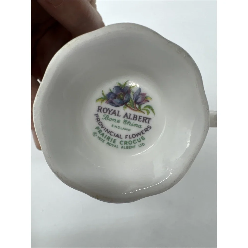 Vintage Royal Abert Provincial Flower Prairie Crocus Fine Bone‎ Teacup & Saucer